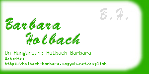 barbara holbach business card